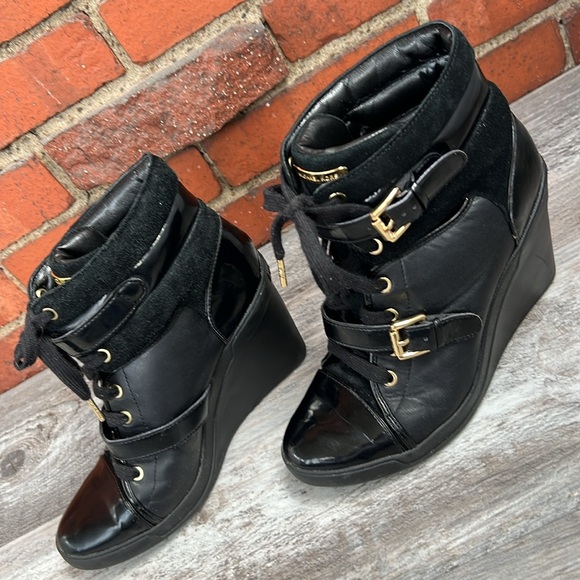 MICHAEL Michael Kors Platform Wedge High Top Sneakers ASO Ariana Grande - Picture 8 of 15